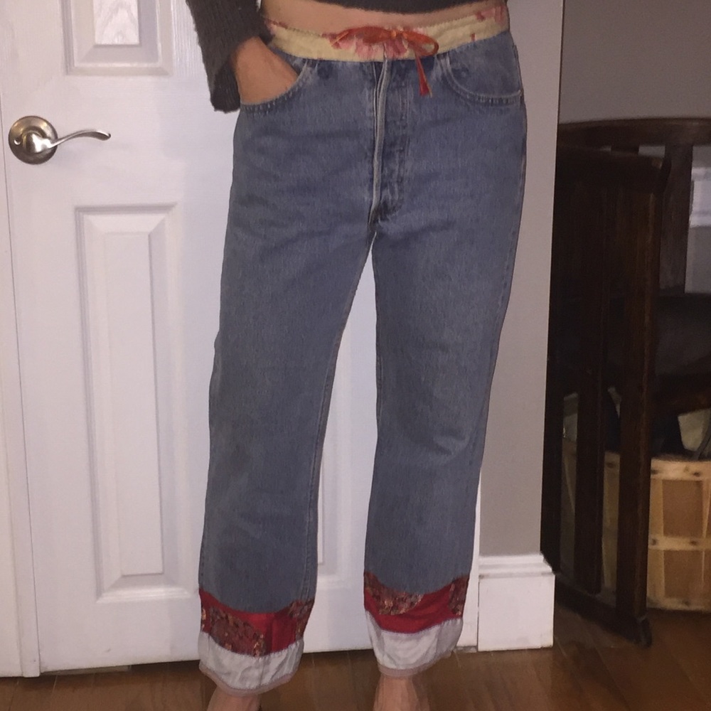 Bella Dahl custom jeans w/tie waist & ankle design